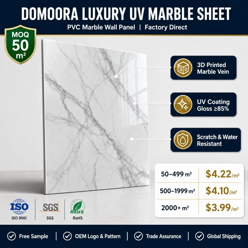 Domoora Luxury UV Marble Sheet manufacturers